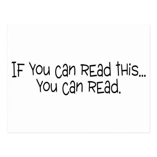 If You Can Read This You Can Read Postcard