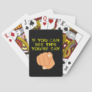 If You Can See This You're Gay Funny LGBTQ Playing Cards