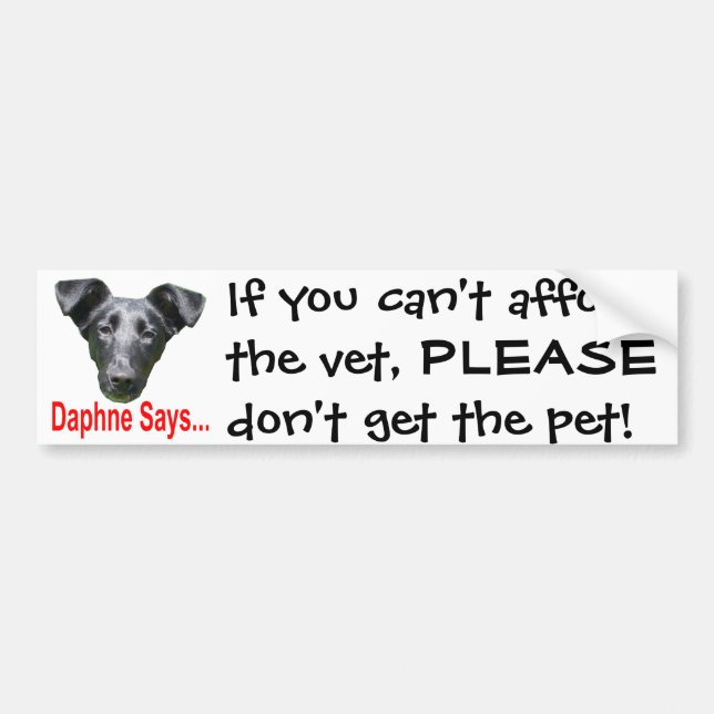 If you can't afford the vet bumper sticker (Front)