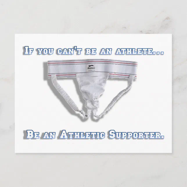 If you can't be an athlete... postcard Zazzle