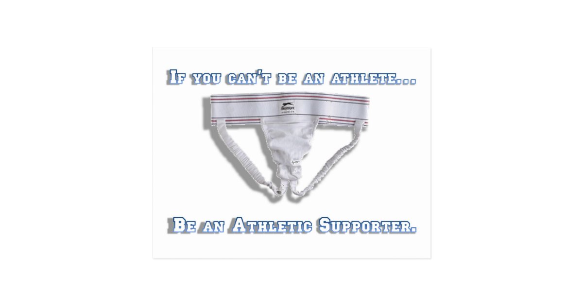If you can't be an athlete... postcard Zazzle.co.uk