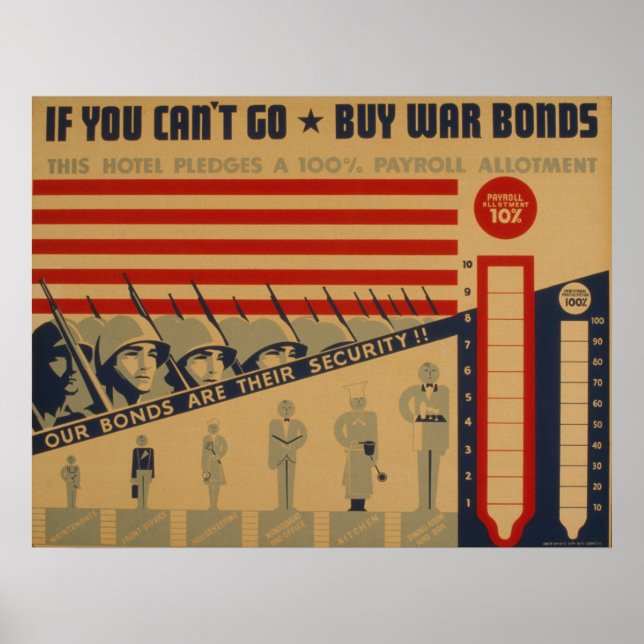 If You Cant Go Buy War Bonds 1942 WPA Posters (Front)