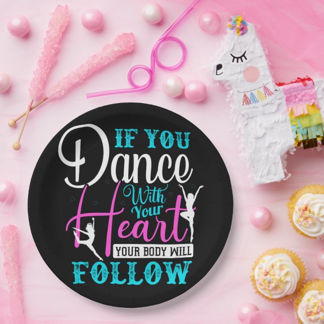 If You Dance With Your Heart Paper Plate (Party)