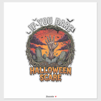 If You Dare Halloween Scare Zombie Hand Tombstone_