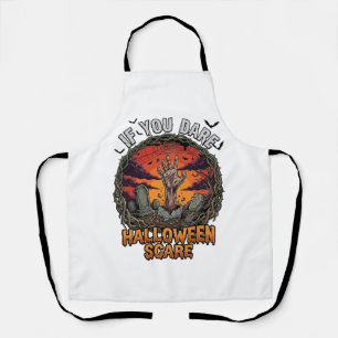 If You Dare Halloween Scare Zombie Hand Tombstone_ Apron