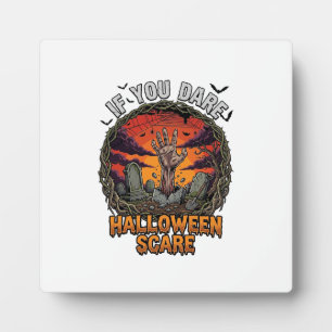 If You Dare Halloween Scare Zombie Hand Tombstone_ Plaque