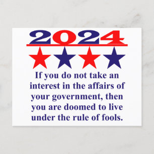 If You Do Not Take An Interest - Political Quote  Postcard
