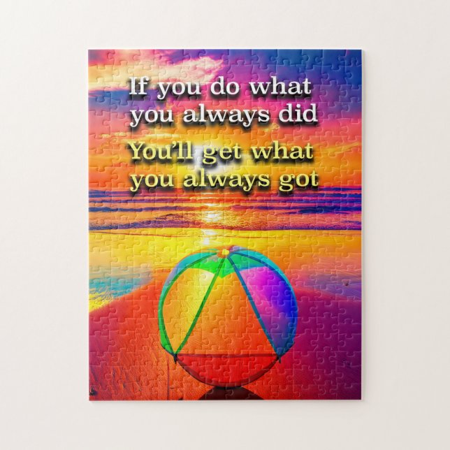 If You Do What You Always Did AA Slogan Sunrise Jigsaw Puzzle (Vertical)