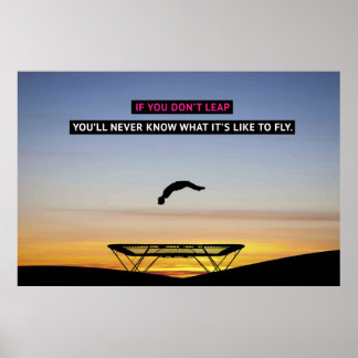 If You Don't Leap - Gymnastics Motivational Poster