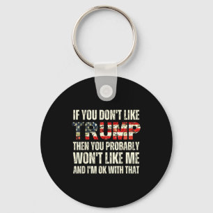 If You Don't Like Trump Then You Probably Won't Li Key Ring