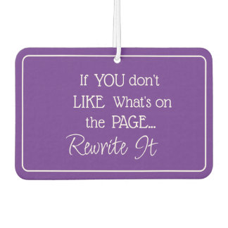 "If You Don't Like What's On the Page..." Phrase Car Air Freshener