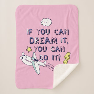 If You Dream It You Can Do It Sherpa Blanket
