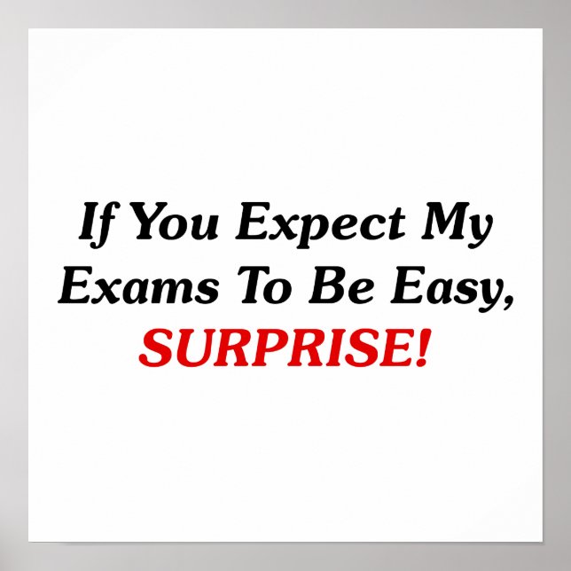 If You Expect My Exams To Be Easy, SURPRISE! Poster (Front)