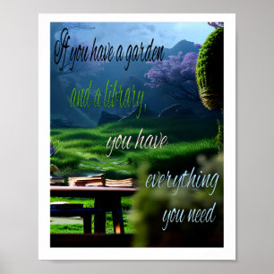 If you have a garden and a library you have everyt poster