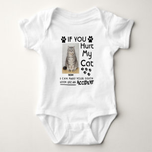 If You Hurt My Cat I Can Make Your Death Cat Paws Baby Bodysuit