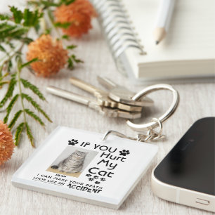 If You Hurt My Cat I Can Make Your Death Cat Paws Key Ring