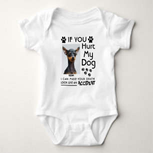 If You Hurt My Dog I Can Make Your Death Dog Paws Baby Bodysuit