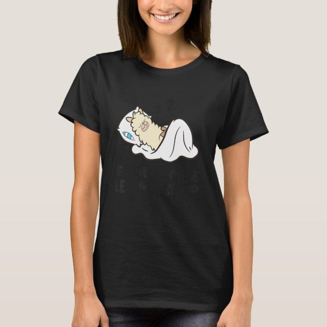 If You Love Me Let Me Sleep Cute Sleeping Alpaca P T-Shirt (Front)