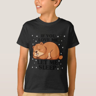 If You Love Me Let Me Sleep Funny Groundhog Day Gr T-Shirt