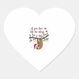 If you love me let me sleep nightgown funny Christ Heart Sticker