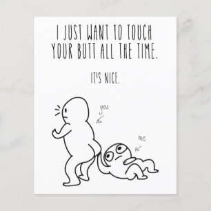 if you love me let me touch your butt Love Card