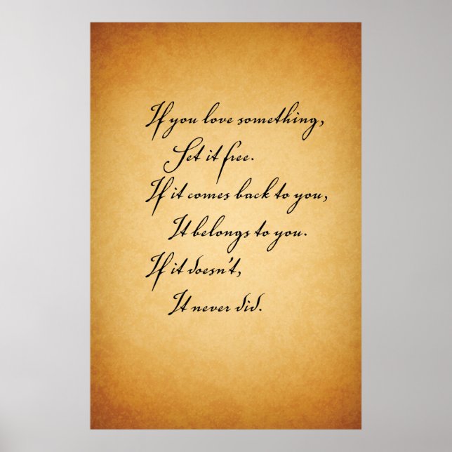 If You Love Something . . . Poster (Front)