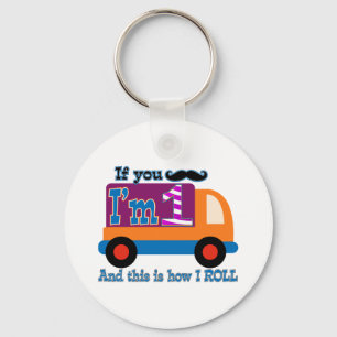 If you moustache I'm one and this is how I Roll Key Ring