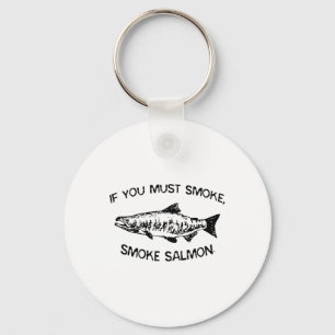 If You Must Smoke Bbq Key Ring