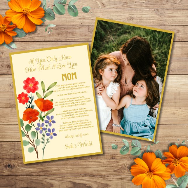 If You Only Knew How Much I Love You, Mum Holiday Card (Creator Uploaded)