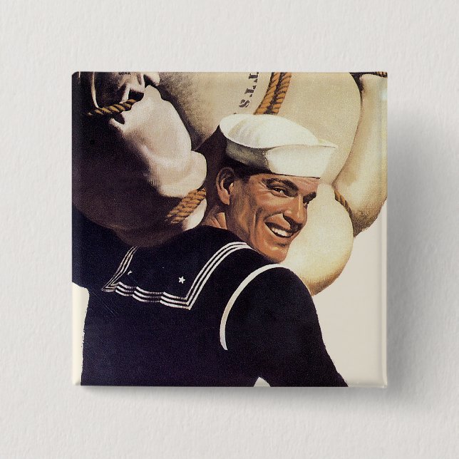 If you tell where he's going... 15 cm square badge (Front)