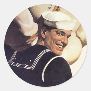 If you tell where he's going... classic round sticker