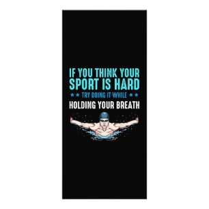 If You Think Your Sport Is Hard Funny Swimming Rack Card