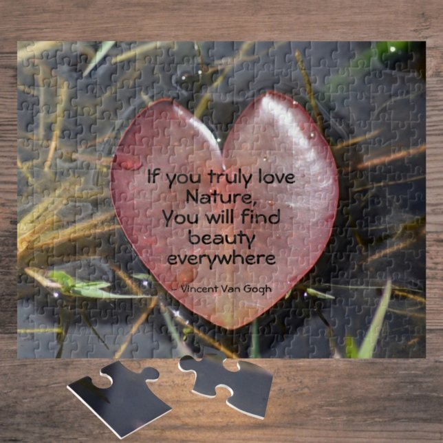 If You Truly Love Nature Floating Heart Jigsaw Puzzle (Creator Uploaded)