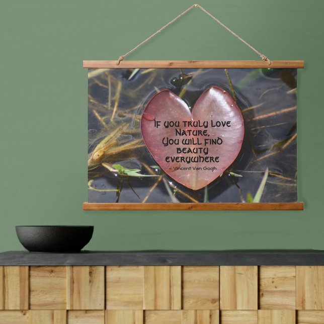 If You Truly Love Nature Quore Floating Heart Hanging Tapestry (Creator Uploaded)