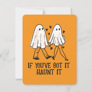 If You’ve Got It, Haunt It – Cute Ghost Couple Holiday Card