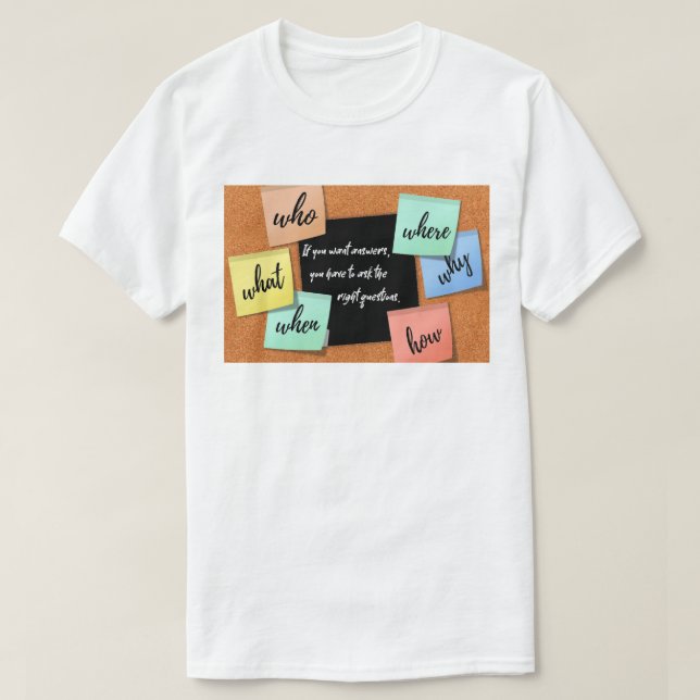 If you want answers, ask the right questions...... T-Shirt (Design Front)