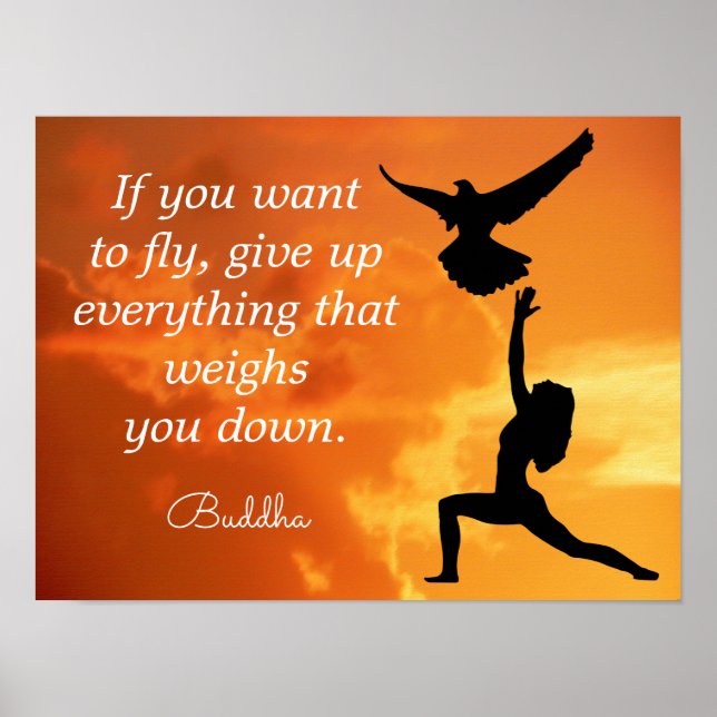 If you want to fly ***Buddha Quotation** Poster (Front)