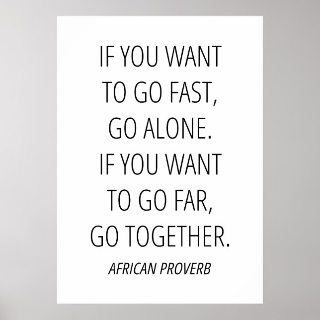 If you want to go far, go together poster (Front)