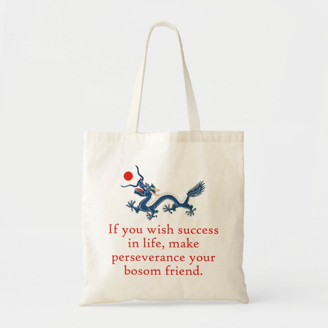 If You Wish Success In Life - Perseverance Quote Tote Bag (Front)