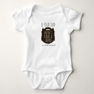 IF YOUR DAD DOESN'T HAVE A BEARD TWO MOMS HIPSTER BABY BODYSUIT