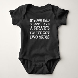 If Your Dad Hasnt Got A Beard Youve Got Two Mums Baby Bodysuit