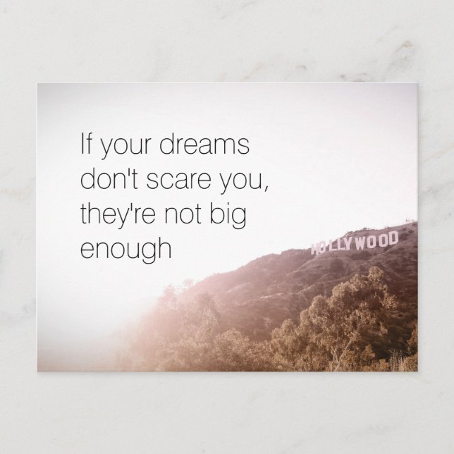 If your dreams don't scare you postcard (Front)