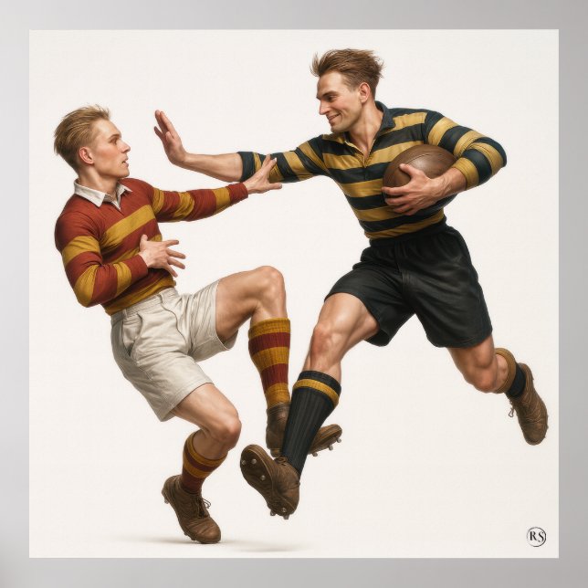 If Your Go High -  Vintage Rugby Print (Front)