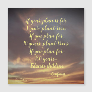 IF YOUR PLAN CONFUCIUS MAGNETIC CARD