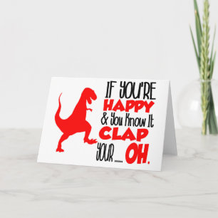 If you're happy and you know it. Funny Card
