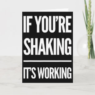 If You're Shaking It's Working Funny Pilates Yoga Card