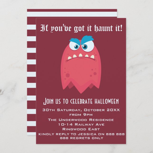 IF YOU'VE GOT IT HAUNT IT PARTY INVITATION (Front/Back)