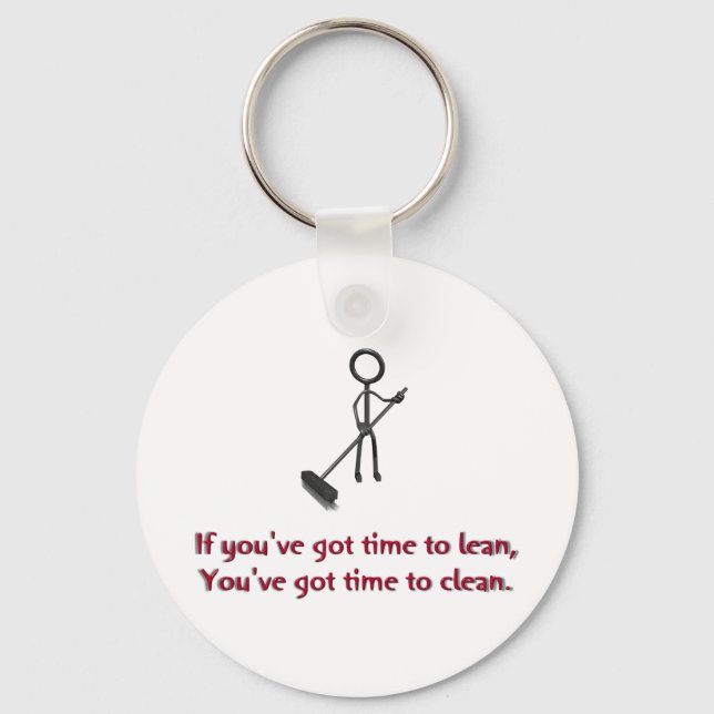 If you've got time to lean key ring (Front)