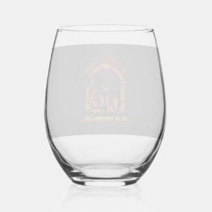 If Zombies Chase Us Im Tripping You Graveyard Bats Stemless Wine Glass