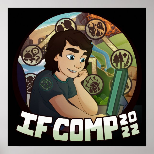 IFComp 2022 24" x 24" poster (Front)